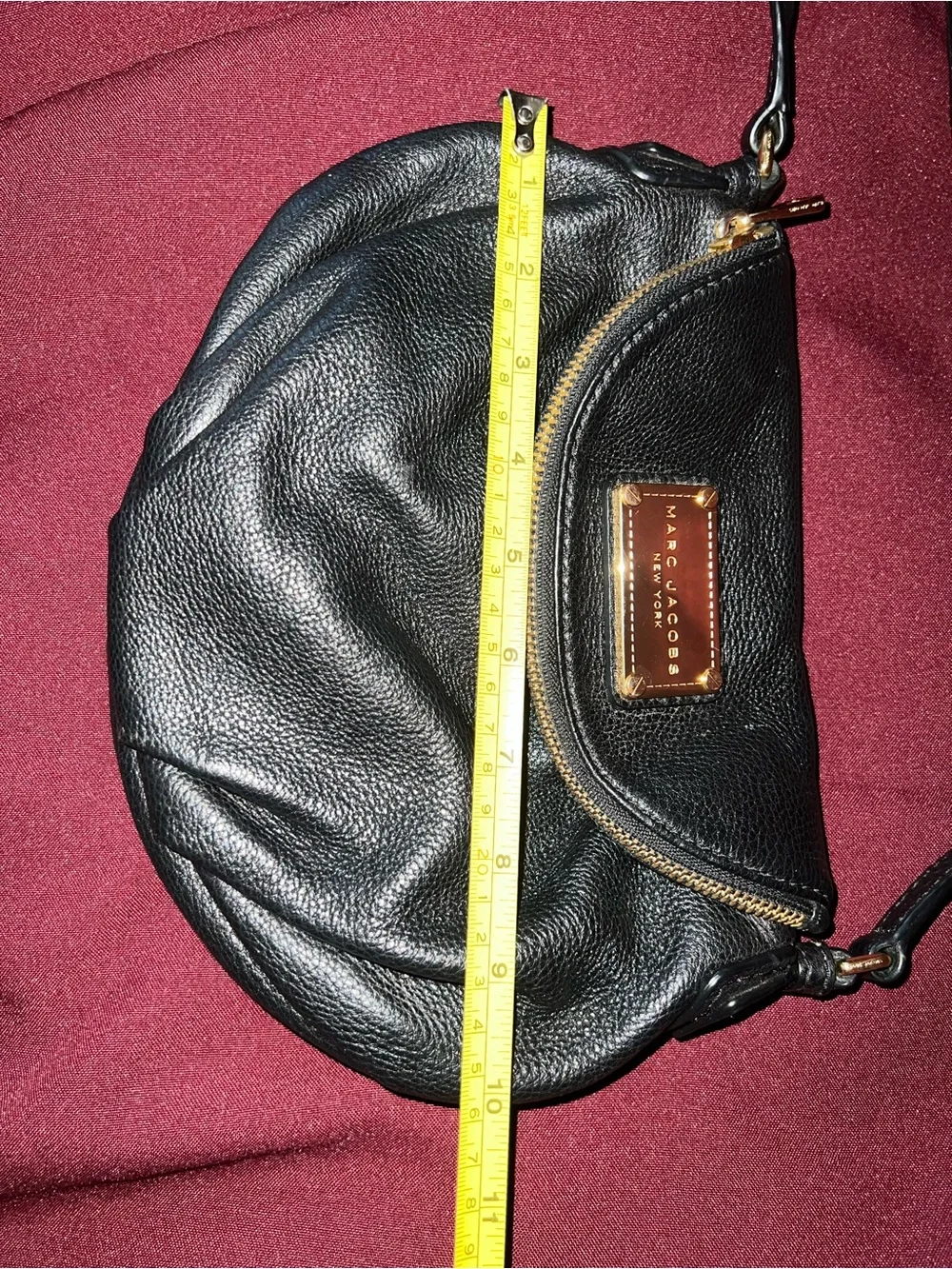 Marc Jacobs Black Pebbled Leather Crossbody Bag